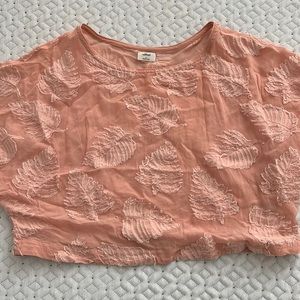 Aritzia Blayze blouse in peach